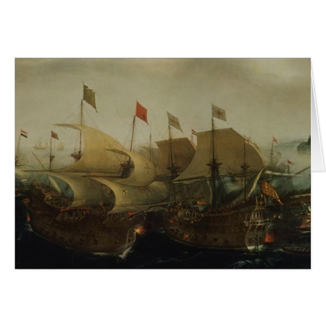 Een actie van het Zee, mogelijk de slag om Cadiz,  (Voorkant Horizontaal)