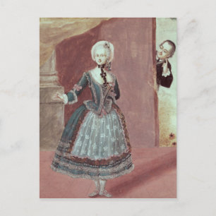 Een actrice in de Rol van Rosine Briefkaart