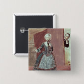 Een actrice in de Rol van Rosine Vierkante Button 5,1 Cm (Voorkant /achterkant)