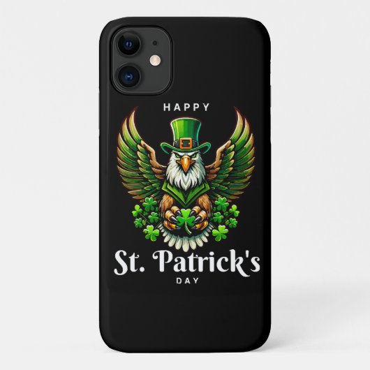 een adelaar met een groene kabouterhoed Case-Mate iPhone case (Achterkant)