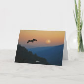 Een adelaarsstijgen bij fullmoon kaart (Achterkant)