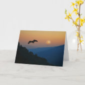 Een adelaarsstijgen bij fullmoon kaart (Gele Bloem)