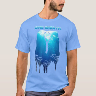 Eén adem diven Apnea Ocean Free Dive T-shirt