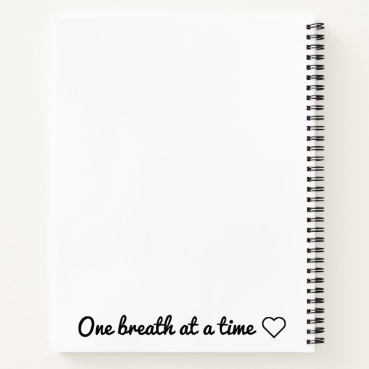 Eén adem tegelijk gebruiken voor een notebook notitieboek (Achterkant)