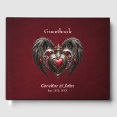 Een adembenemend gotisch hart gastenboek (Voorkant)