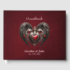Een adembenemend gotisch hart gastenboek