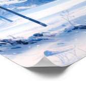 Een adembenemend winterbos poster (Hoek)