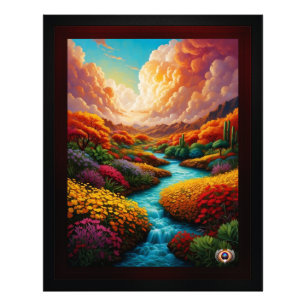 Een adembenemende fantasie landschap AI kunst - Xz Foto Afdruk