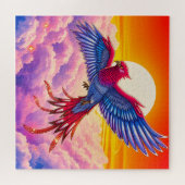 Een adembenemende fantastische vogel legpuzzel (Horizontaal)