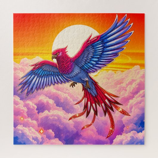 Een adembenemende fantastische vogel legpuzzel (Verticaal)