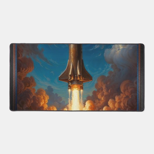 Een adembenemende Retro Fusion raket lancering Bureaumat (Voorkant)