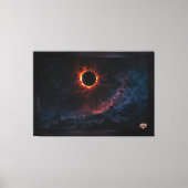 Een adembenemende Solar Eclipse AI Art van Xzendor Canvas Afdruk (Voorkant)