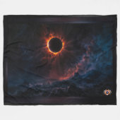 Een adembenemende Solar Eclipse AI Art van Xzendor Fleece Deken (Voorkant (Horizontaal))