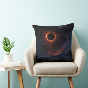 Een adembenemende Solar Eclipse AI Art van Xzendor Kussen