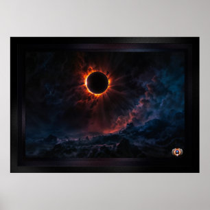 Een adembenemende Solar Eclipse AI Art van Xzendor Poster
