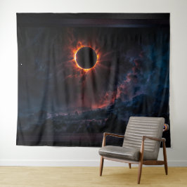 Een adembenemende Solar Eclipse AI Art van Xzendor Wandkleed
