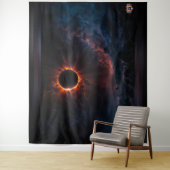 Een adembenemende Solar Eclipse AI Art van Xzendor Wandkleed (In situ)