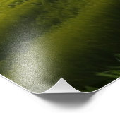 Een adembenemende zonsondergang op de rolgroene he foto afdruk (Hoek)