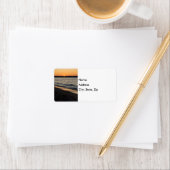 Een Adresetiket voor zonneschijn Etiket (Insitu)