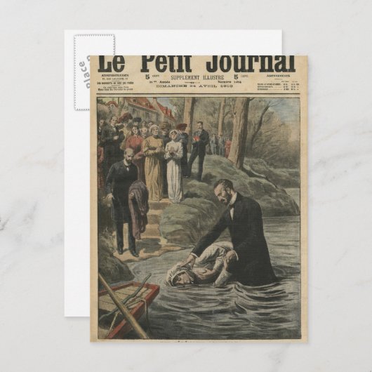 Een adventistendoopsel in La Marne Briefkaart (Voorkant / Achterkant)