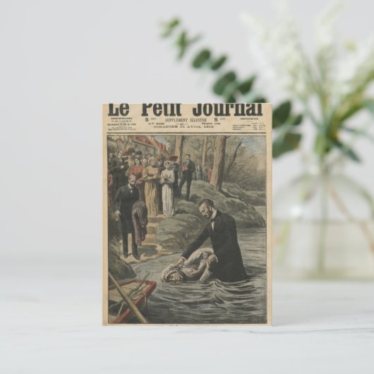 Een adventistendoopsel in La Marne Briefkaart (Staand voorkant)