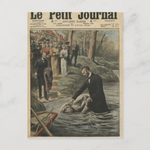 Een adventistendoopsel in La Marne Briefkaart