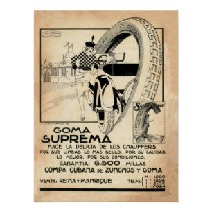 Een advertentie voor een Cubaans bandenbedrijf Perfect Poster