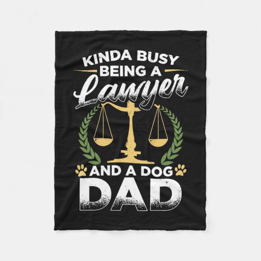 Een advocaat en een hond vader fleece deken (Voorkant)