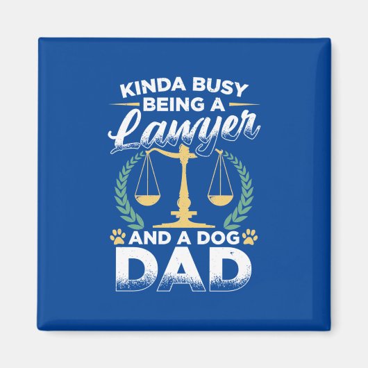 Een advocaat en een hond vader magneet (Voorkant)