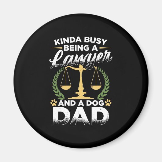 Een advocaat en een hond vader magneet (Voorkant)
