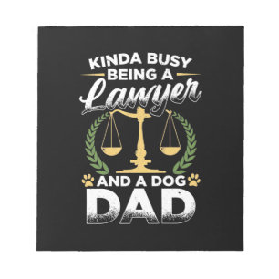 Een advocaat en een hond vader notitieblok