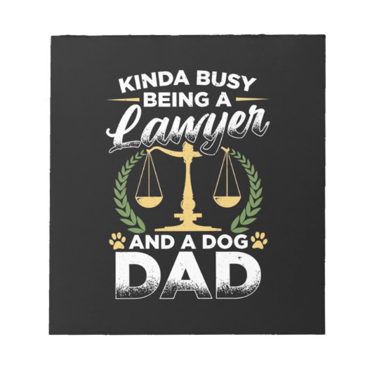 Een advocaat en een hond vader notitieblok (Voorkant)