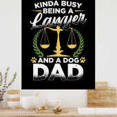 Een advocaat en een hond vader poster (Keuken)