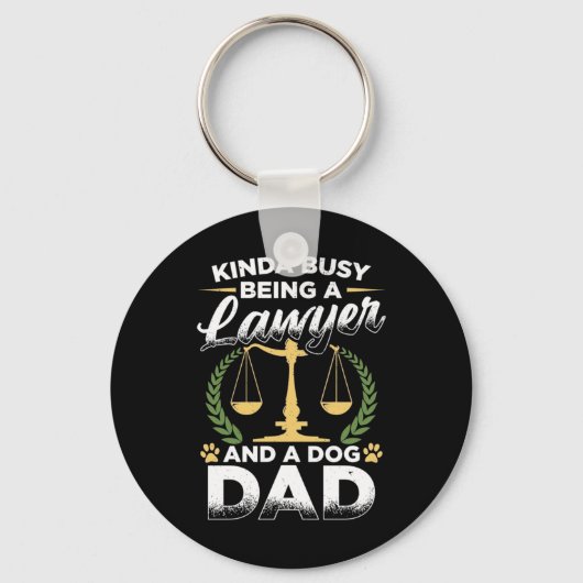 Een advocaat en een hond vader sleutelhanger (Voorkant)