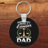 Een advocaat en een hond vader sleutelhanger (Voorkant)