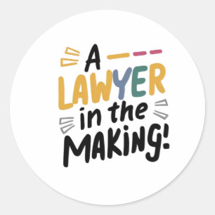 Een advocaat in de maak ronde sticker