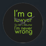 Een advocaat krijgt nooit verkeerde grappige cadea grote klok<br><div class="desc">Een advocaat krijgt nooit verkeerde grappige cadeaus voor juristen die juryjuryjuryjurygrappen maken</div>