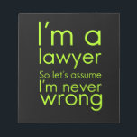 Een advocaat krijgt nooit verkeerde grappige cadea notitieblok<br><div class="desc">Een advocaat krijgt nooit verkeerde grappige cadeaus voor juristen die juryjuryjuryjurygrappen maken</div>