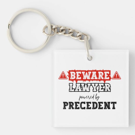 Een advocaat met een precedent | grappige advocaat sleutelhanger (Voorkant)
