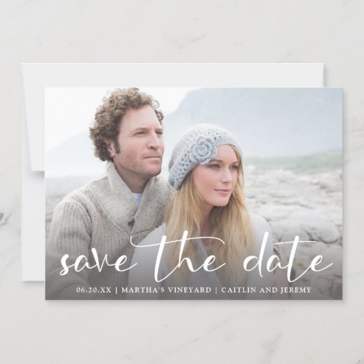 Een-Afbeelding bruiloft Bewaar de datum Magneten (Voorkant)