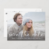 Een Afbeelding bruiloft Save the Date Briefkaart (Voorkant / Achterkant)