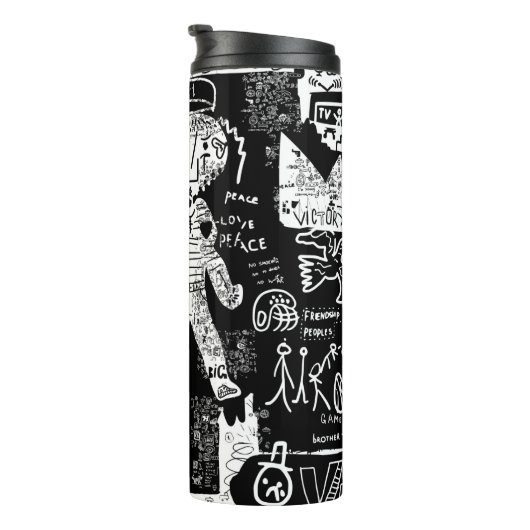 Een afbeelding dat een verscheidenheid van symbole thermosbeker (Geroteerd rechts)