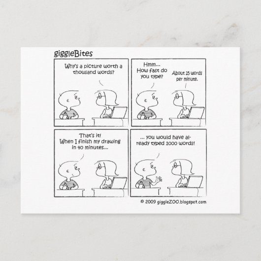 Een Afbeelding met duizenden woorden Briefkaart (Voorkant)