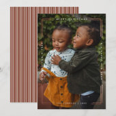 Een afbeelding met een moderne kerstfotokaart feestdagenkaart (Voorkant / Achterkant)