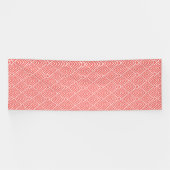 Een afbeelding met een rood-wit patroon, prominent spandoek (Horizontaal)