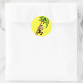 Een afbeelding omhoog een structuur ronde sticker (Tas)