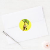 Een afbeelding omhoog een structuur ronde sticker (Envelop)