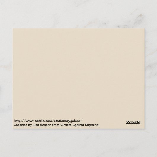 Een Afbeelding pijn Briefkaart (Achterkant)