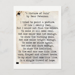 Een Afbeelding pijn Briefkaart