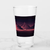 Een afbeelding van de bergzonsondergang glas (Voorkant)